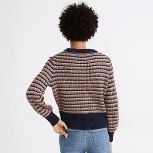 Madewell Striped Tensley Pullover Sweater in Cotton-Merino Yarn